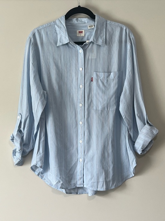 Levi's Tops - Levi's Light Blue & White Striped Button-Down Shirt